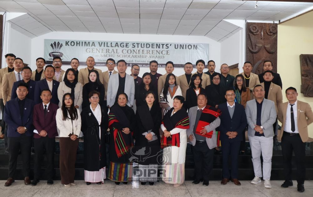 Kohima Village Students’ Union held its general conference cum Sachü Scholarship Award at Kohima Village Council Hall, Kohima on January 8. (DIPR Photo)
